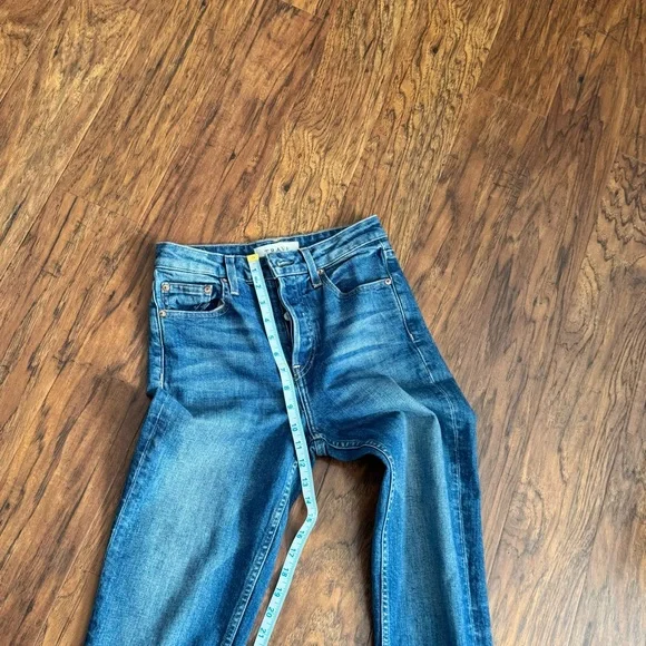 Trave Sweet Emotion Jeans Size 25 Button Fly Cropped Raw Hem Medium Wash MadeUSA - Picture 5 of 11